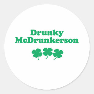 STICKER ROND DRUNKY MCDRUNKERSON