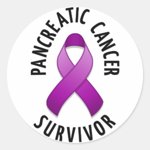 Sticker rond du cancer pancréatique survivant