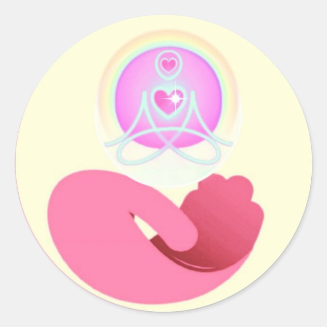 Sticker rond du logo de conseil humain copacétique (Devant)