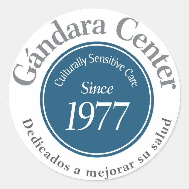 Sticker rond du logo du Gándara Center (Devant)