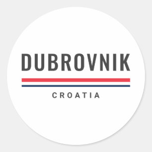 Sticker Rond Dubrovnik Ville Croatie
