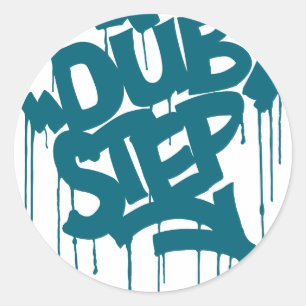 Sticker Rond Dubstep FatCap Reef bleu
