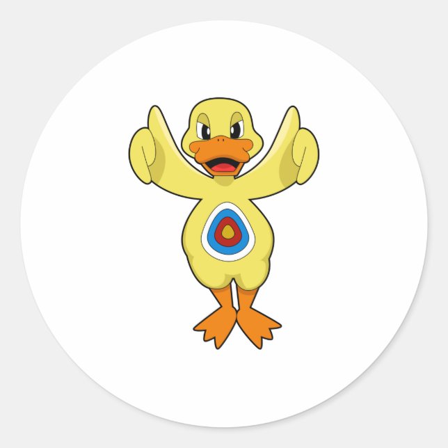 Sticker Rond Duck Darts Bullseye (Devant)