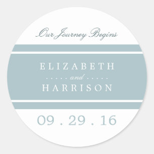 Sticker Rond Duck Egg Bleu Mariage moderne