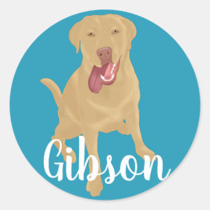 Sticker rond Dudley    LabradorClassic