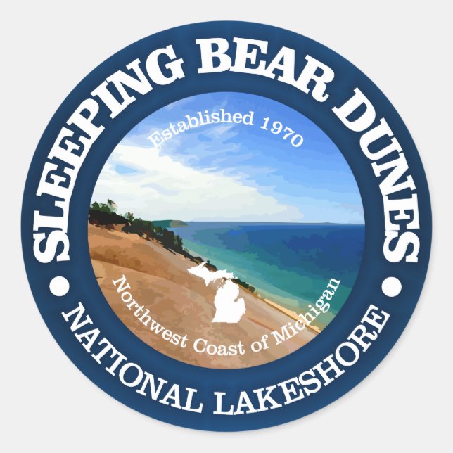 Sticker Rond Dunes Des Ours Qui Dormissent (Devant)