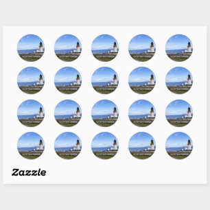 Sticker Rond Dunnet Head, Écosse,
