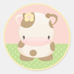 Sticker Rond Dupe l'autocollant de MOO-Vache à ferme