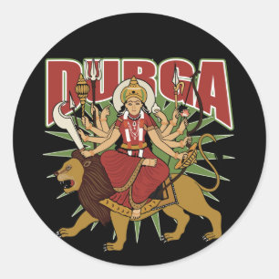 Sticker Rond Durga hindou