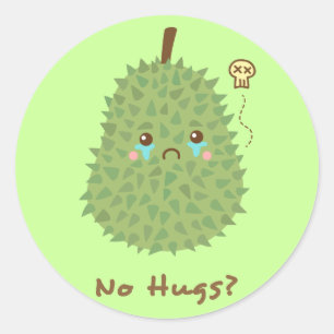 Sticker Rond Durian triste qui ne reçoit aucune étreinte