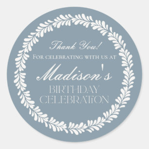Sticker Rond Dusty Blue Talavera Carrelage Fiesta Anniversaire 