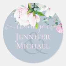 Dusty Rose Blue Sage Magnolias Eucalyptus Merci