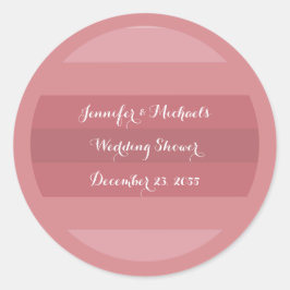 Sticker Rond Dusty Rose Wedding shower ou fête d'anniversaire