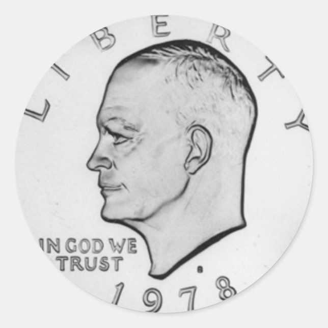 Sticker Rond Dwight David "Ike" Eisenhower (Devant)