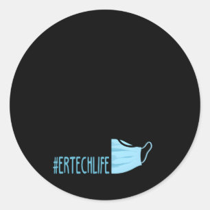 Sticker Rond Dy Coffee Scrubs Et Gants En Caoutchouc Messy Bun 