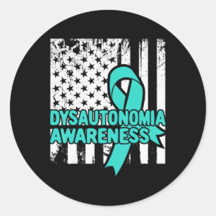 Sticker Rond Dysautonomia T Shirt - Connaissance de la dysfonct