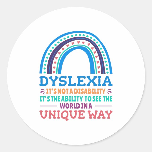 Sticker Rond Dyslexia (Devant)