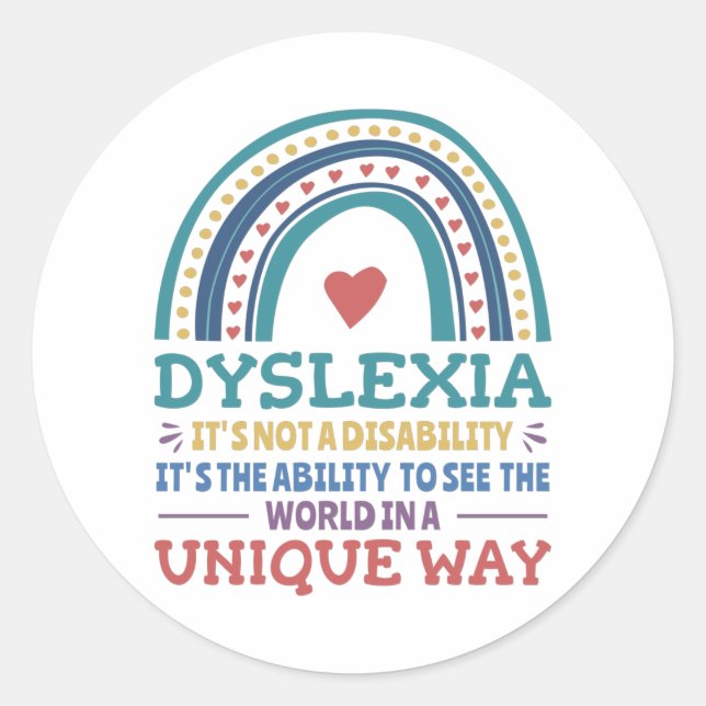 Sticker Rond Dyslexia (Devant)