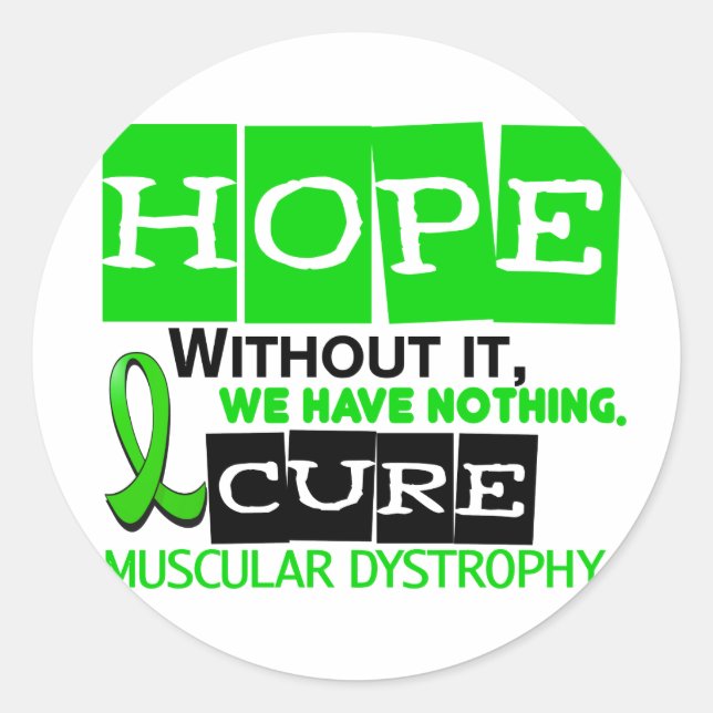 Sticker Rond Dystrophie musculaire HOPE 2 (Devant)