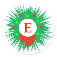 E Monogramme (couronne de Noël moderne)