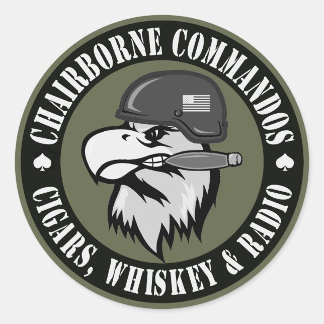 Sticker Rond Eagle de tabagisme rond (Devant)