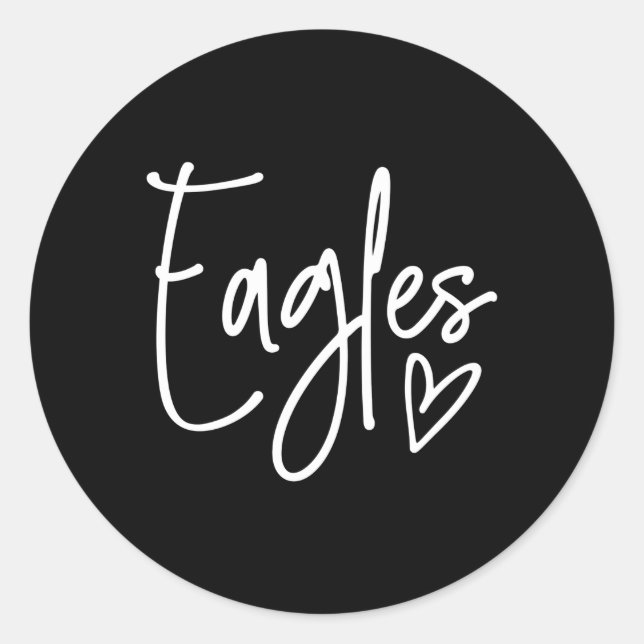 Sticker Rond Eagles He École Ventilateur Sport Team Spirit (Devant)