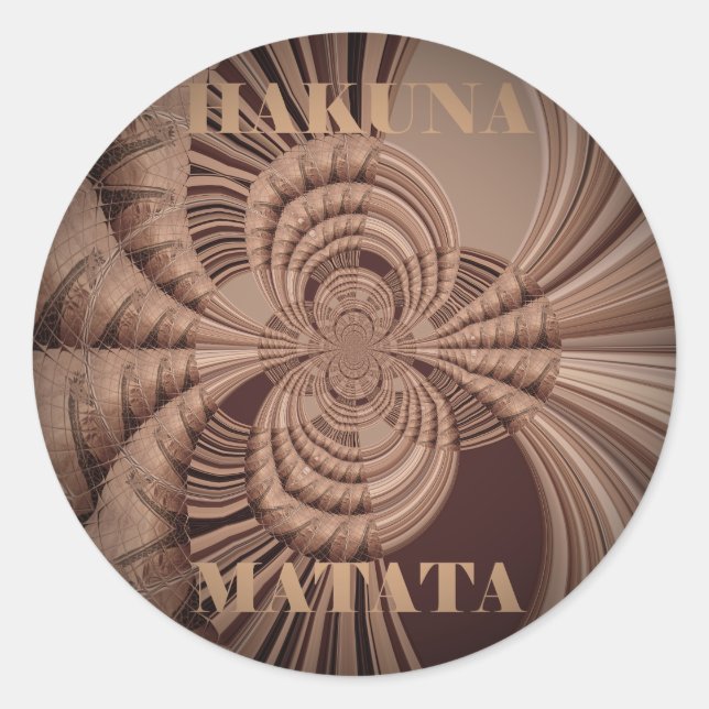 Sticker Rond Earthy Hakuna Matata (Devant)