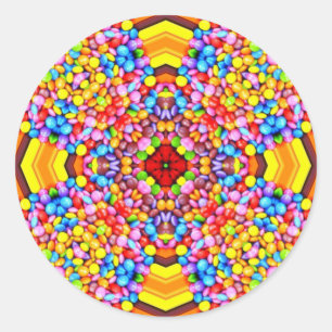 Sticker Rond EASTER ~ WOW! CANDY multicolore pour les dons de P