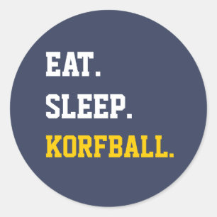 Sticker Rond Eat Sleep Korfball