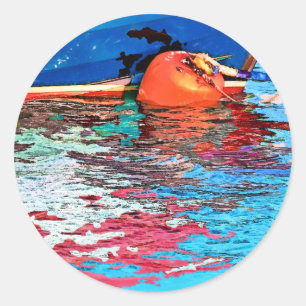 STICKER ROND EAU CALME