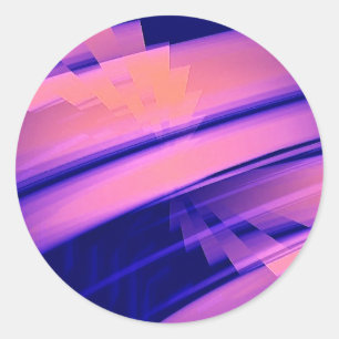 STICKER ROND EAU DE CHUTE ABSTRAITE