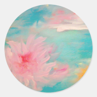 Sticker Rond Eau fleurie