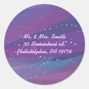 Sticker Rond Eau Lily Faire-part de mariage Répondre autocollan