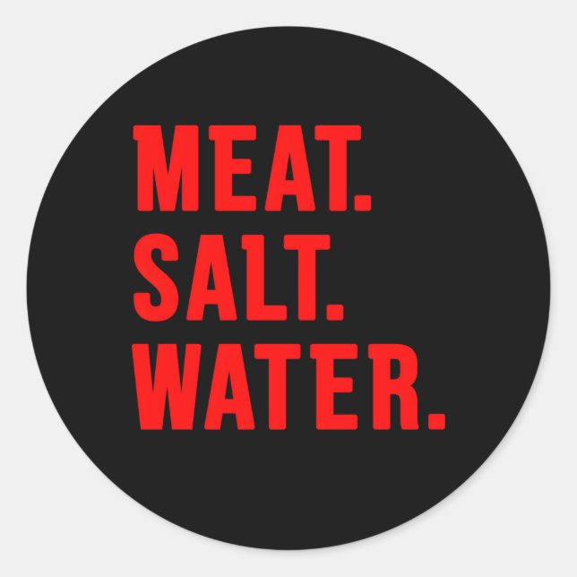 Sticker Rond Eau salée de viande (Devant)