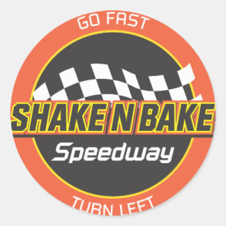 Sticker Rond Ébrancher sur la cale du circuit automobile Bake