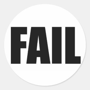 STICKER ROND ÉCHEC.