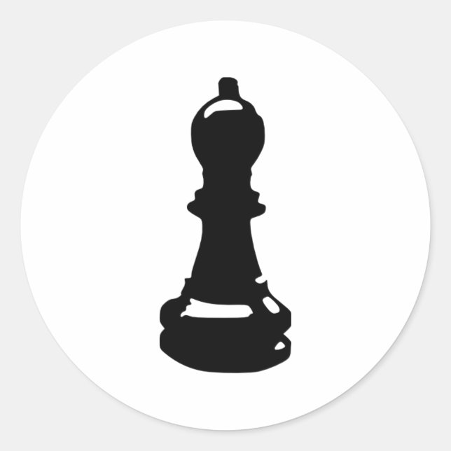 Sticker Rond Échecs - Pion (Devant)