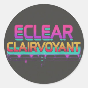 Sticker Rond Eclair Clairvoyant Voir l'avenir Un traitement à l