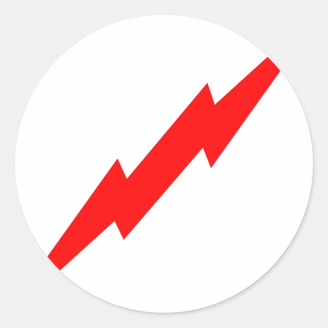 Sticker Rond Éclair rouge (Devant)