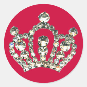 Sticker Rond Éclairage d'une Tiara