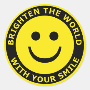 Sticker Rond Éclairer Le Monde Avec Votre Sourire