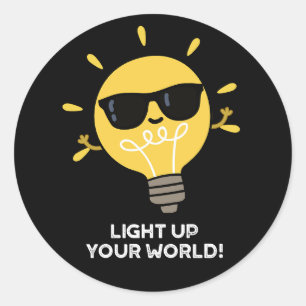 Sticker Rond Éclairer votre jeu de balle positif mondial - Grou