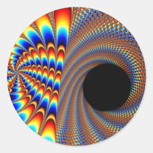 Sticker Rond Éclat fractal