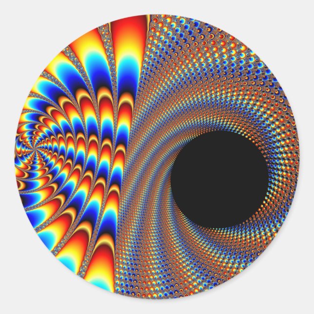 Sticker Rond Éclat fractal (Devant)