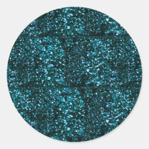 Sticker Rond Éclats bleus