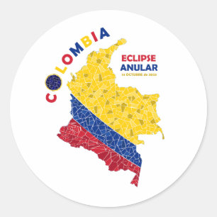 Sticker rond Eclipse de Colombie