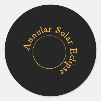 Sticker Rond Éclipse solaire annuelle