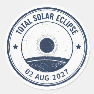 Sticker Rond Éclipse solaire du 2 août 2027