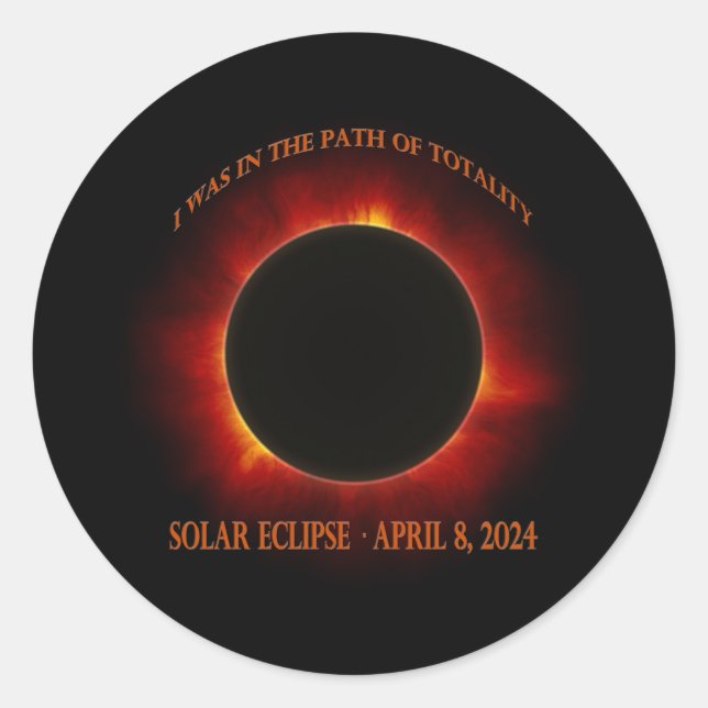 Sticker Rond Éclipse solaire totale (Devant)