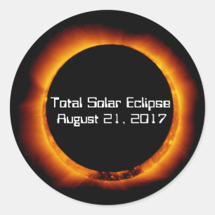 Sticker Rond Éclipse solaire totale 2017